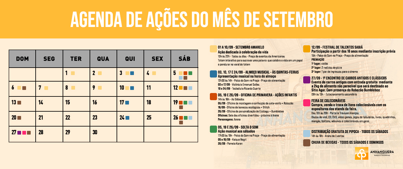 Agenda de setembro