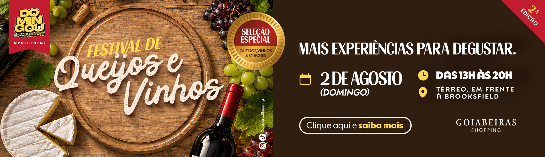 2° EDIÇÃO DO FESTIVAL QUEIJOS E VINHOS 