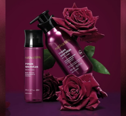 LOÇÃO HIDRATANTE+ BODY SPLASH NATIVA SPA ROSAS SECRETAS