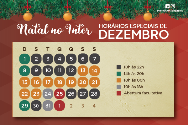Horário Especial de Fim de Ano Horário Especial de Fim de Ano