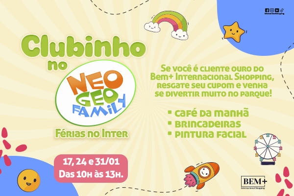 Clubinho no Neo Geo - Férias no Inter Clubinho no Neo Geo - Férias no Inter