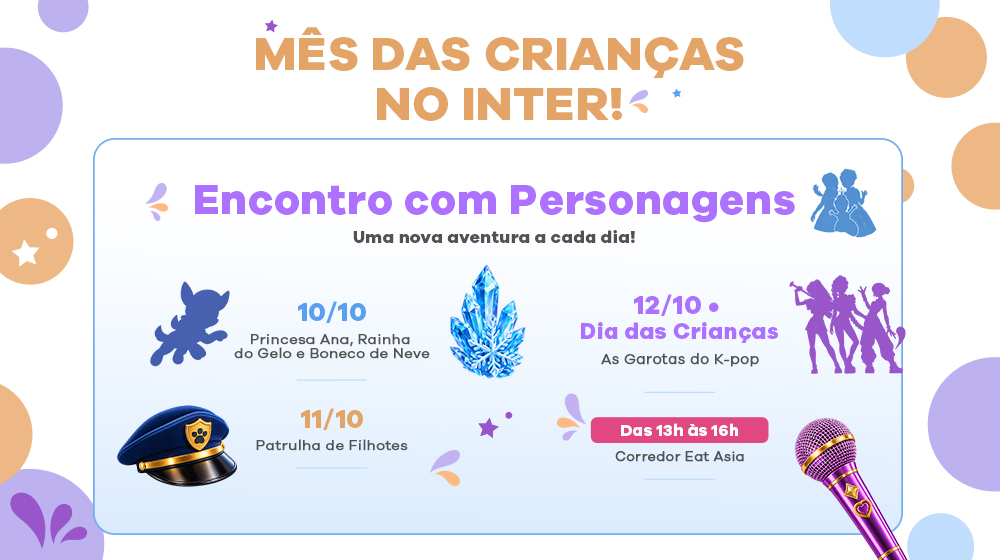 Mês das Crianças - Encontro com Personagens 