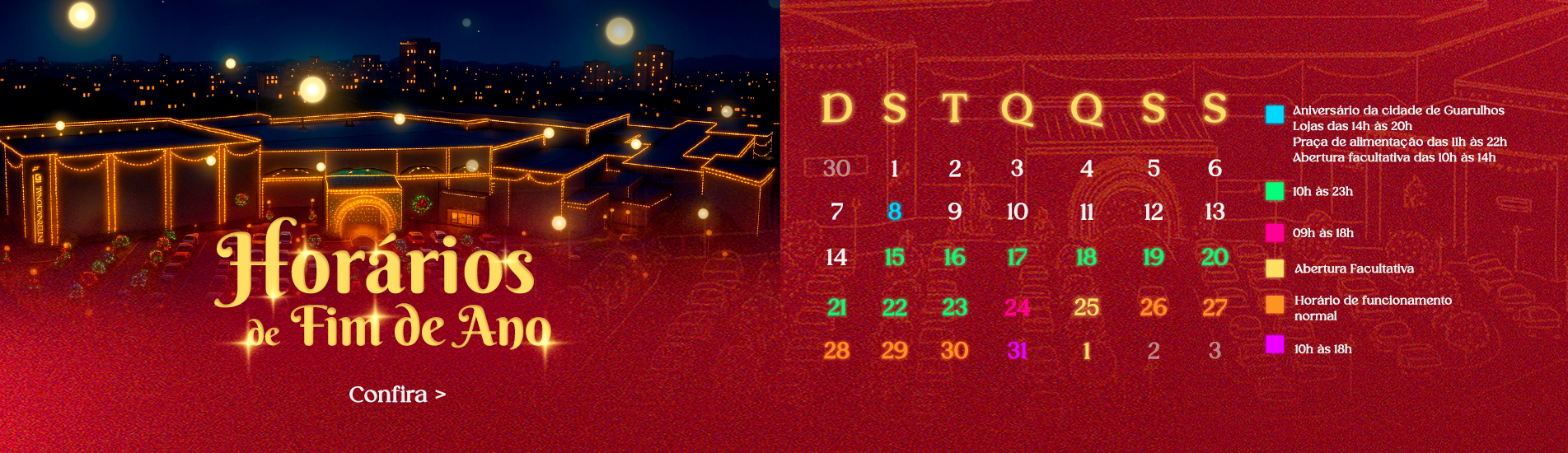 HORARIO DE FINAL DE ANO