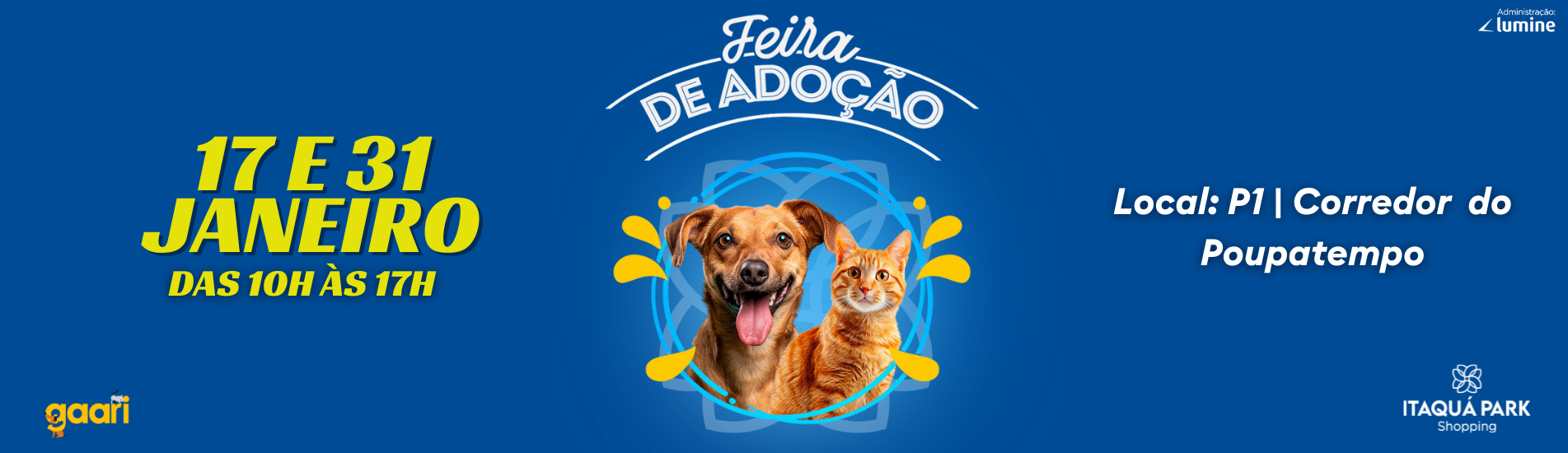 Feira de Adoção.	