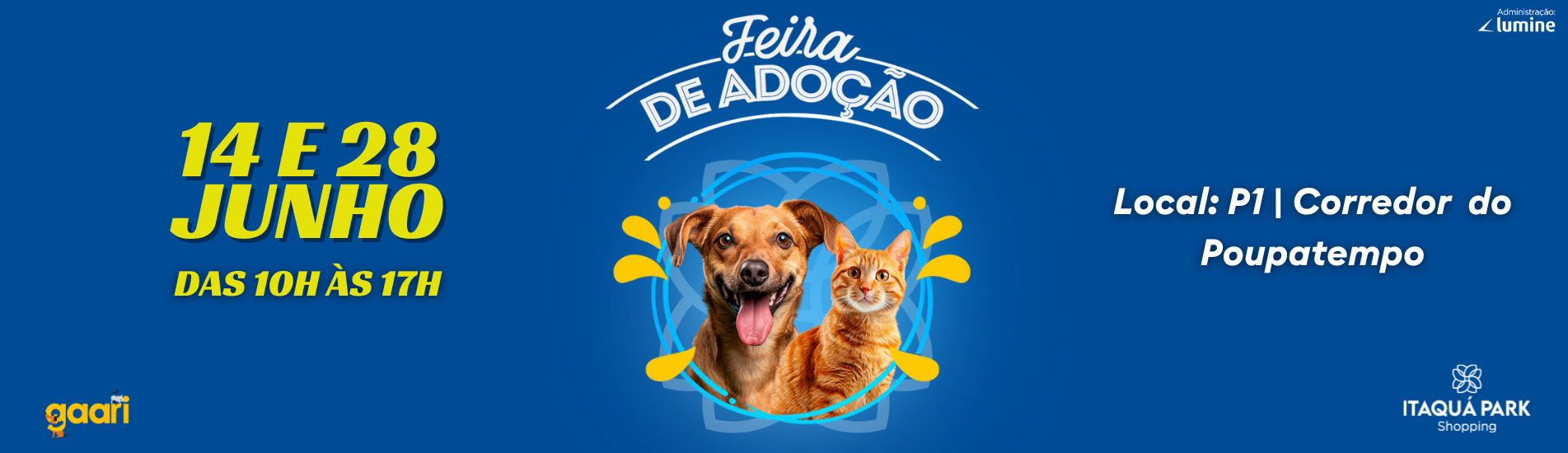 Feira de Adoção.	