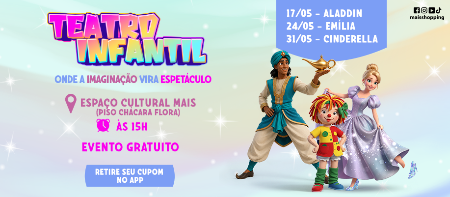 Teatro Infantil no Mais - maio