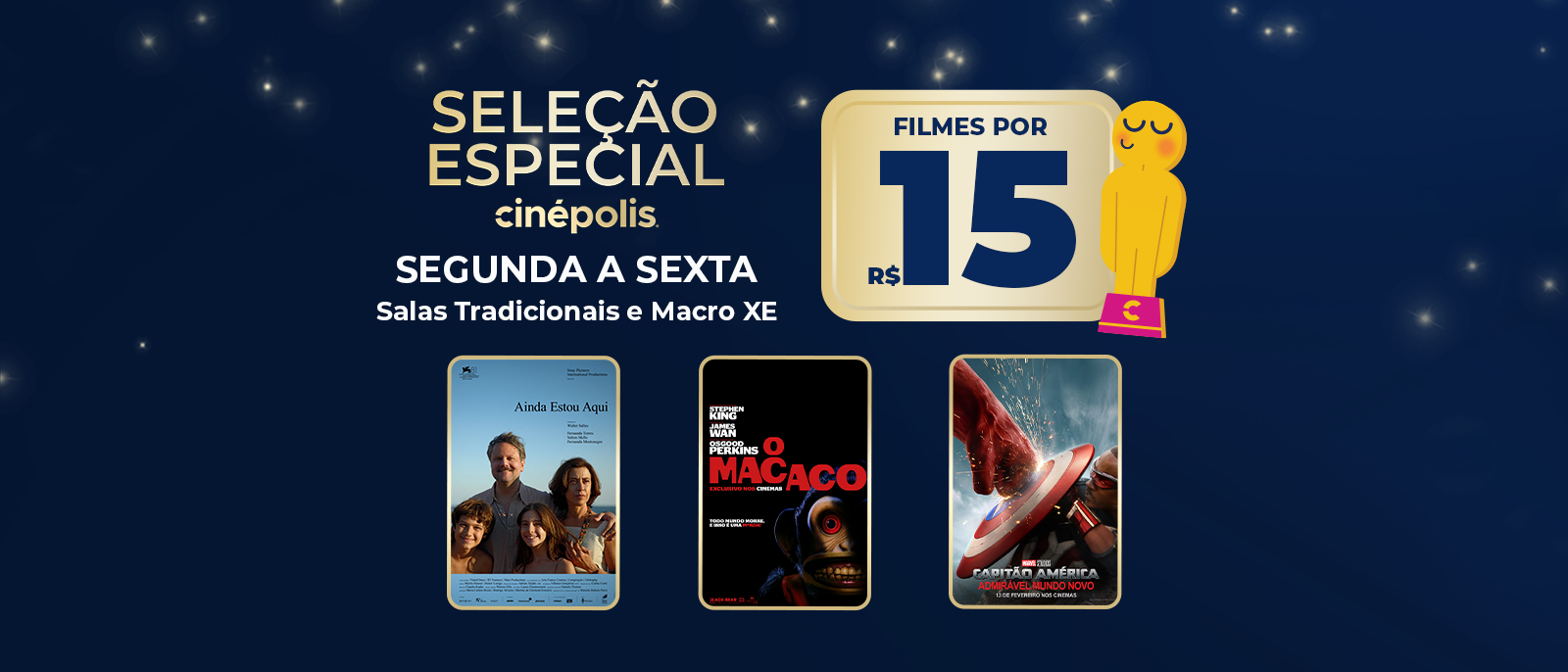 Promoção Cinépolis 15 reais