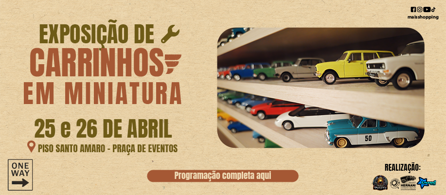 Exposição de Carrinhos em Miniaturas - 2026