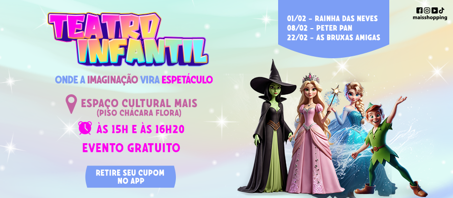 Teatro Infantil no Mais 2026