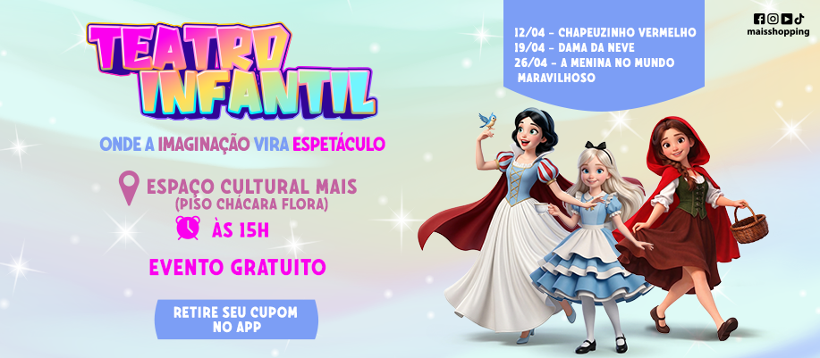 Teatro Infantil no Mais - abril
