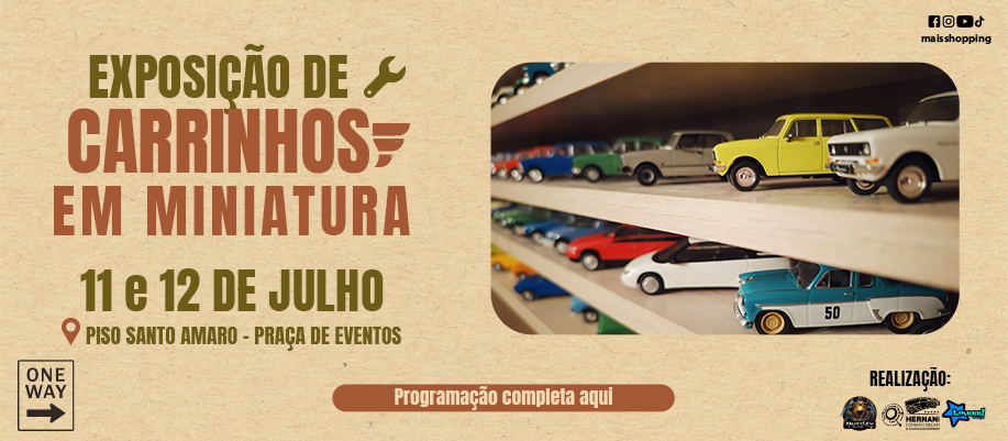 Exposição de Carrinhos em Miniaturas - 07/2026