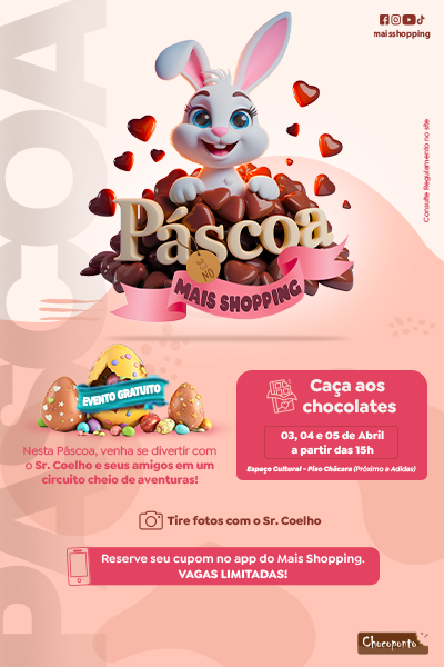 Páscoa Mais Shopping 2026 Caça aos Chocolates