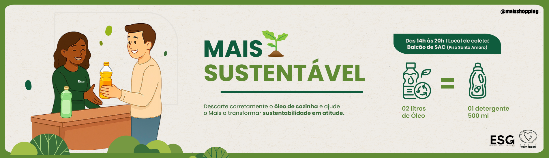 Ação de ESG - Mais Sustentável 