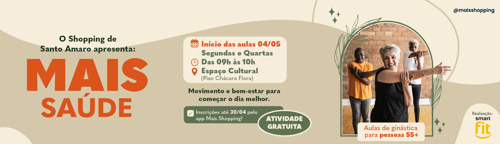 Mais Saúde: Ginástica para terceira idade 🤸‍♀️