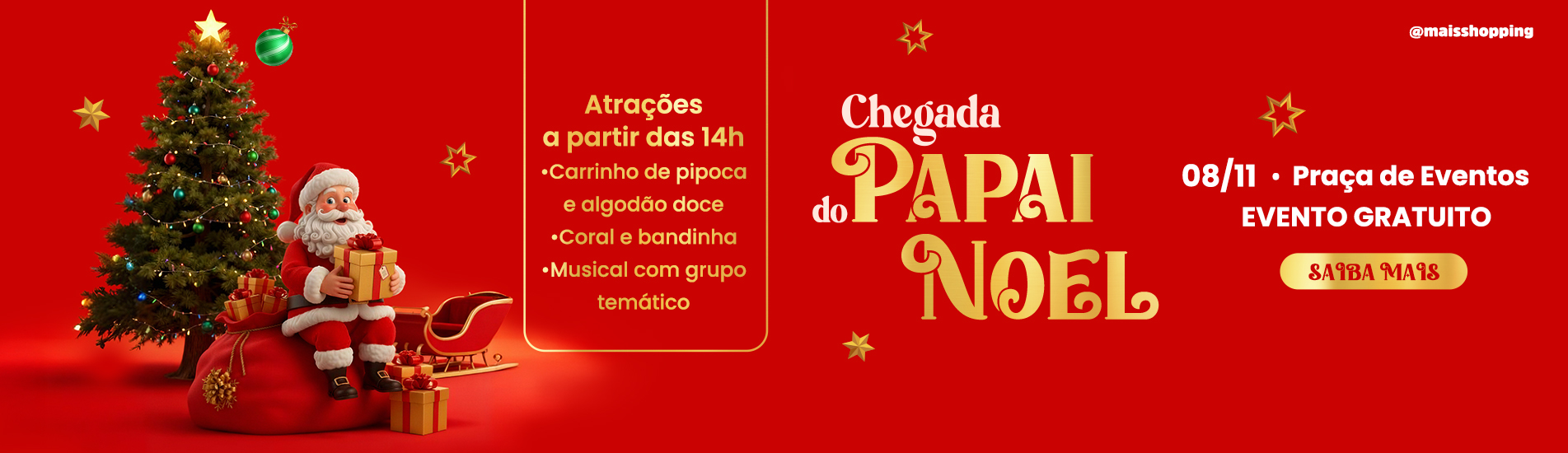 Chegada do Papai Noel 2026