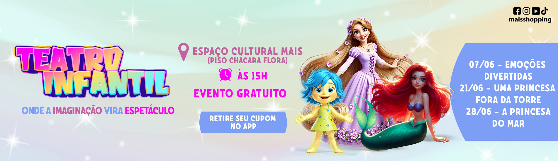 Teatro Infantil no Mais - junho