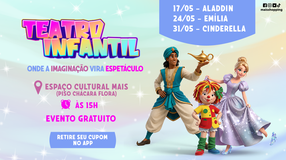 Teatro Infantil no Mais - maio