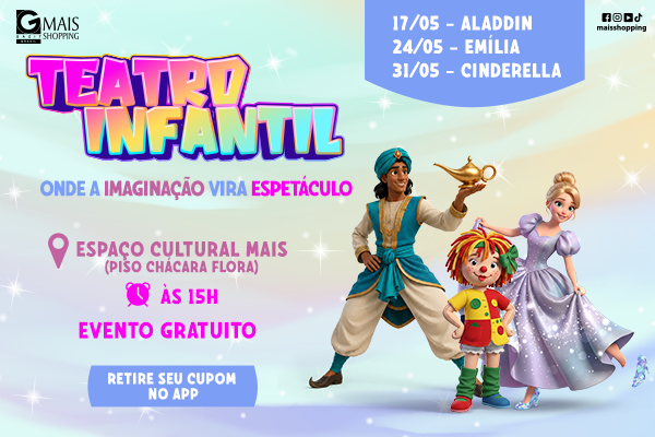 Teatro Infantil no Mais - maio