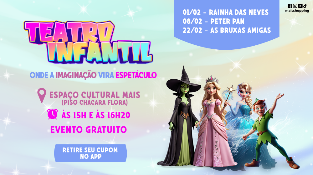 Teatro Infantil no Mais 2026