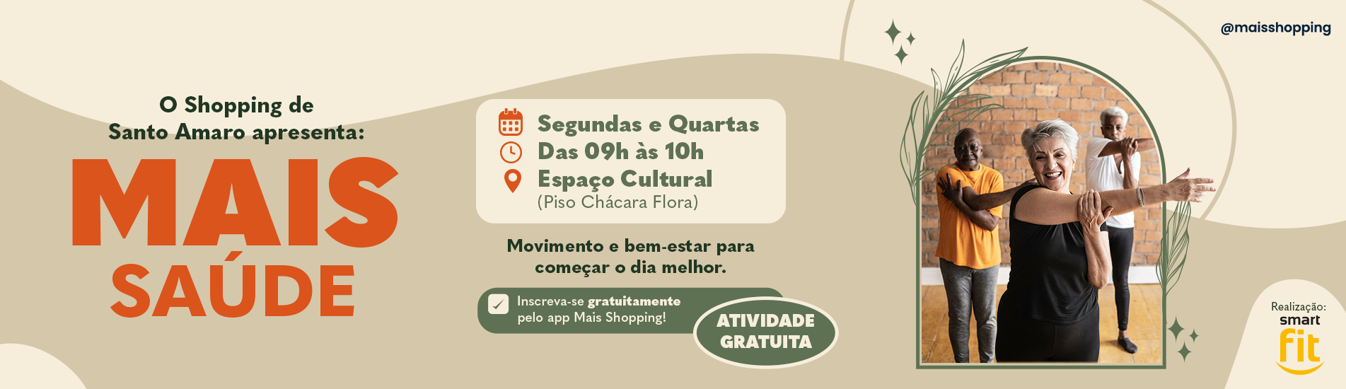 Mais Saúde: Ginástica para terceira idade 🤸‍♀️