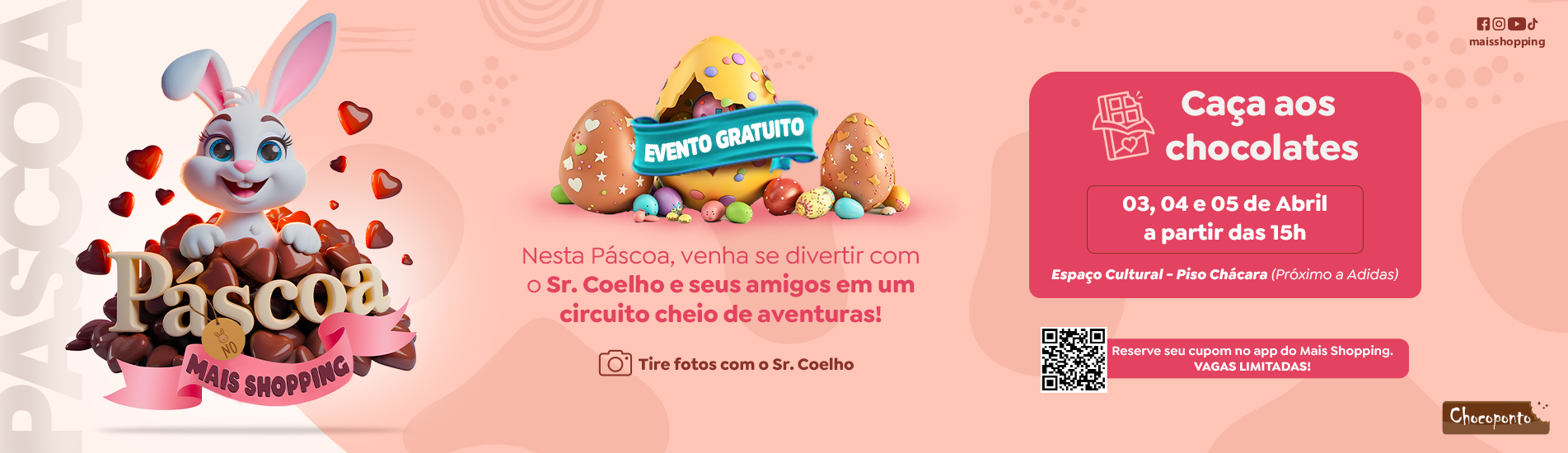 Páscoa Mais Shopping 2026 Caça aos Chocolates