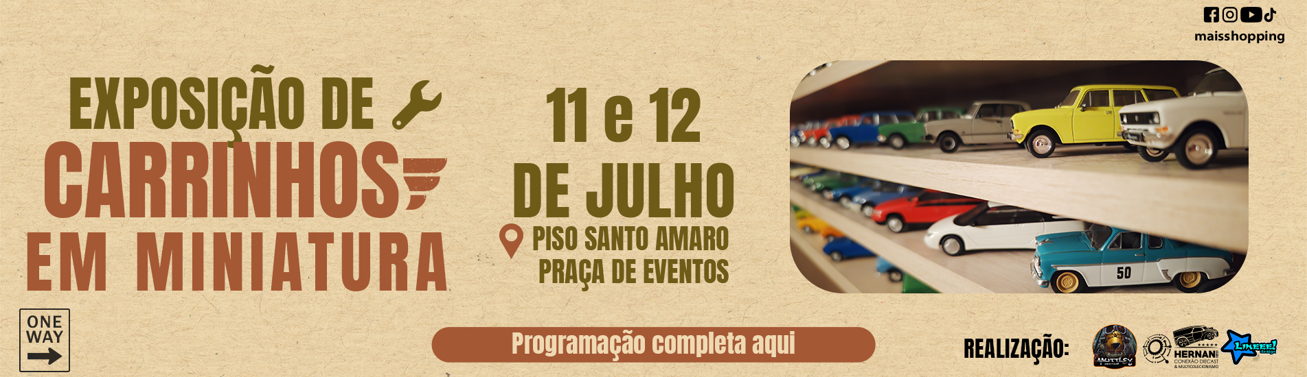 Exposição de Carrinhos em Miniaturas - 07/2026