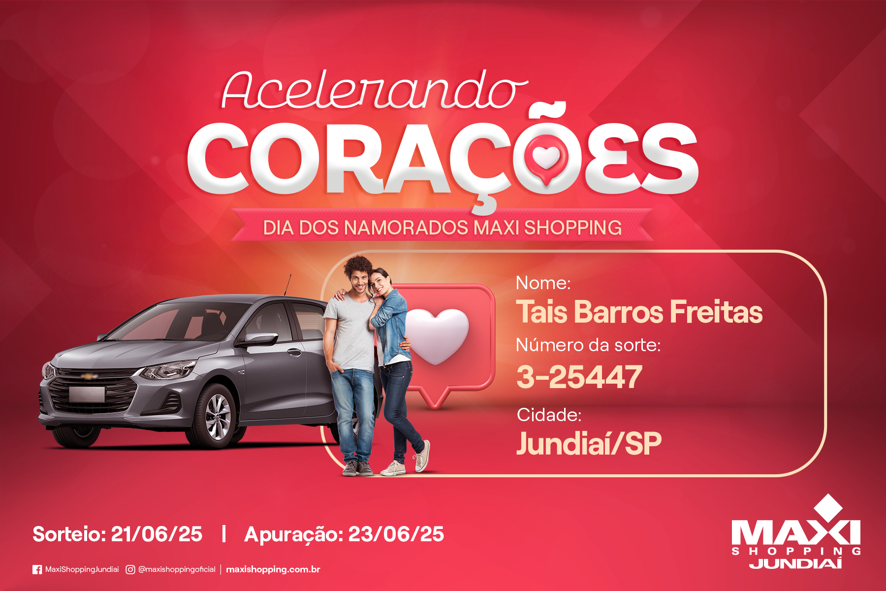 Ganhadora promoção dia dos namorados 2025 