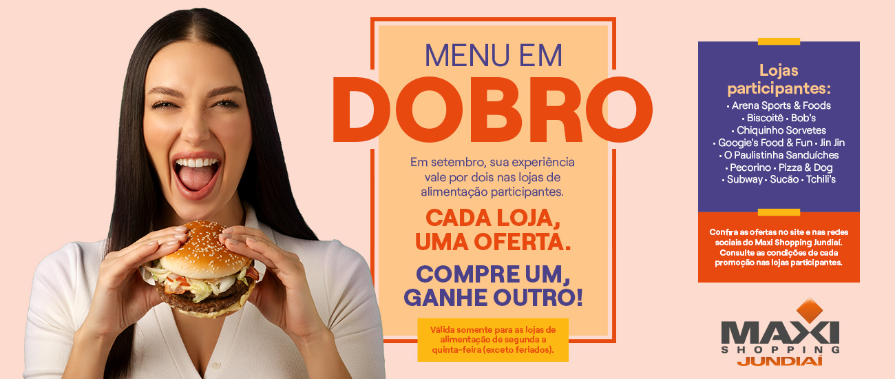 Menu em dobro - Setembro 2026 