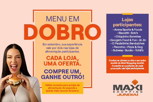 Menu em dobro - Setembro 2026 