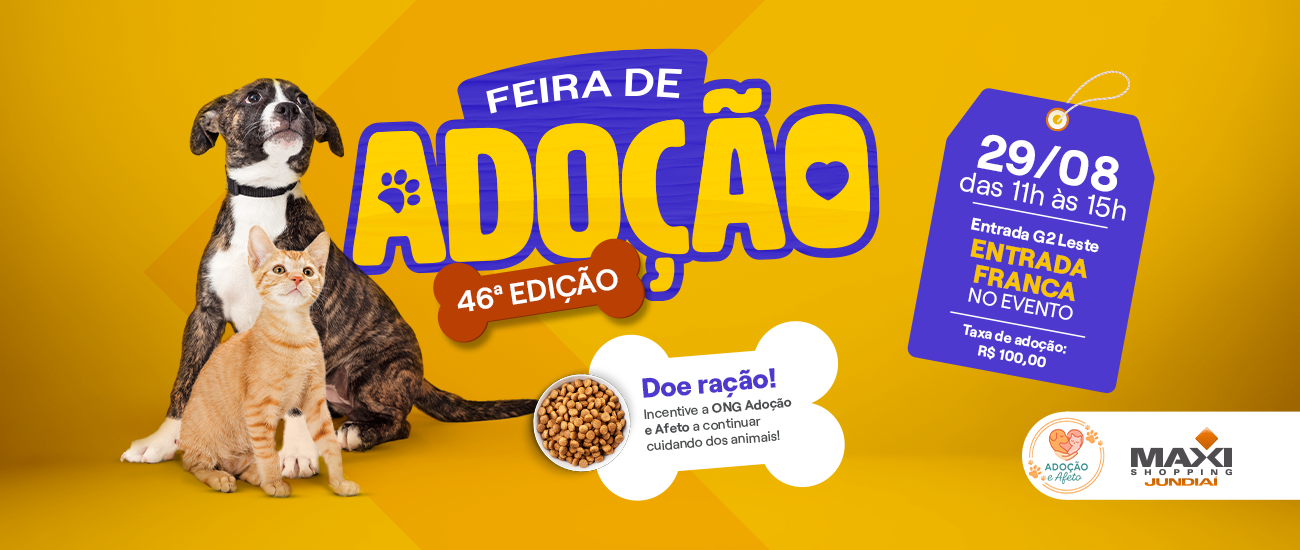 Feira de adoção agosto 2026 