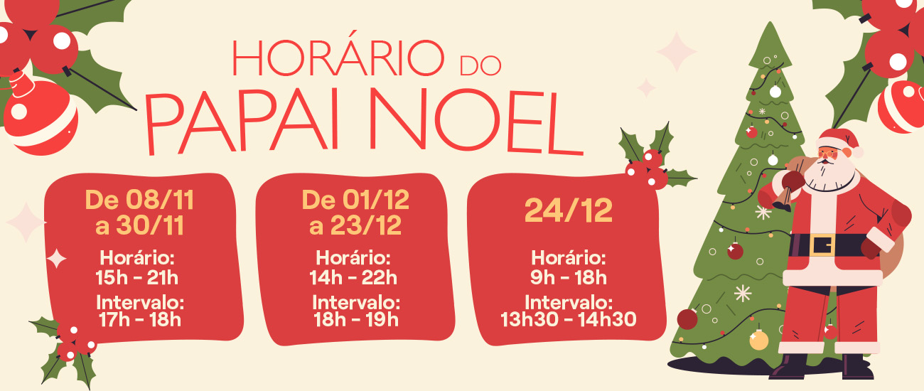 Horarios Papai Noel 