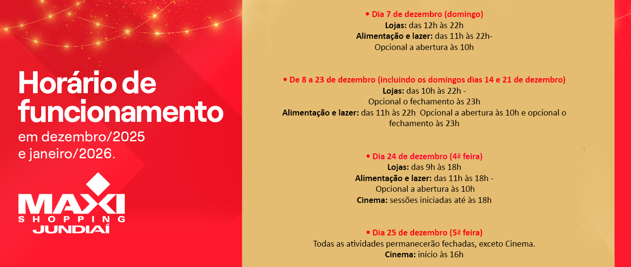 Horário funcionamento 2025/26