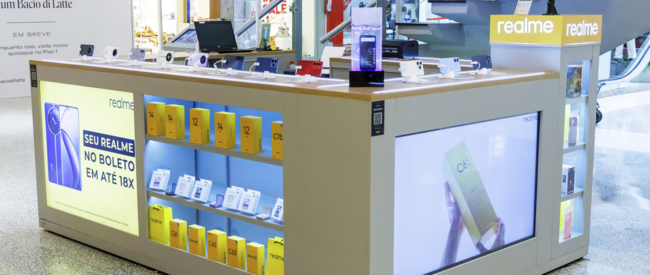 Inaugurou o quiosque Realme no Maxi Shopping Jundiaí 