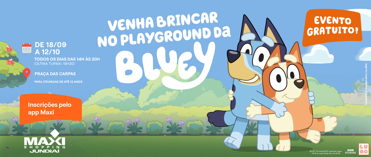 Playground da Bluey no Maxi Shopping Jundiaí 