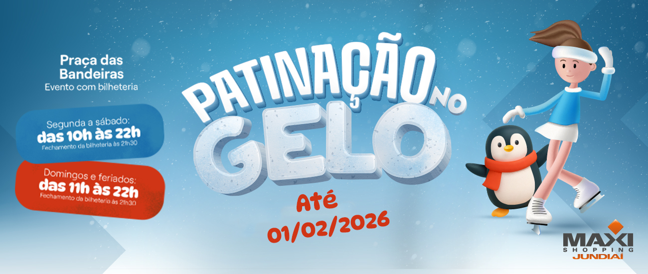 Pista de Patinação no Gelo chega no Maxi Shopping Jundiaí 