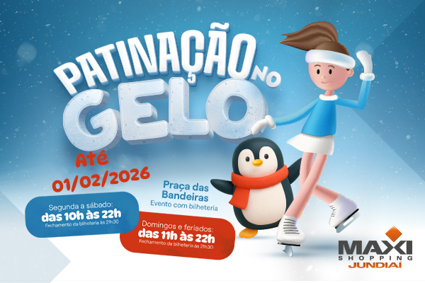 Pista de Patinação no Gelo chega no Maxi Shopping Jundiaí 