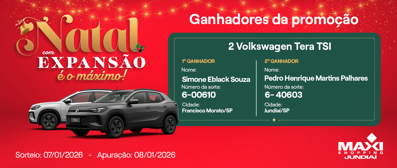 Ganhadores da Promoção da Natal 