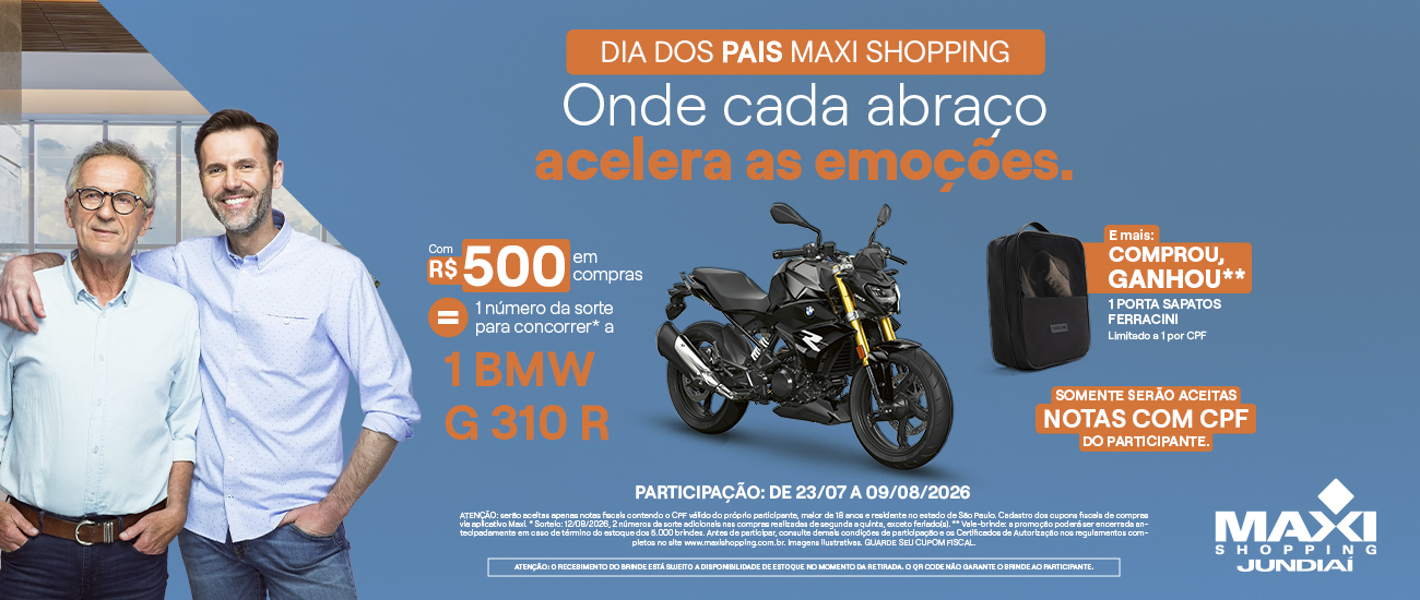 Dia dos Pais Maxi Shopping Jundiaí - Onde cada abraço acelera as emoções 