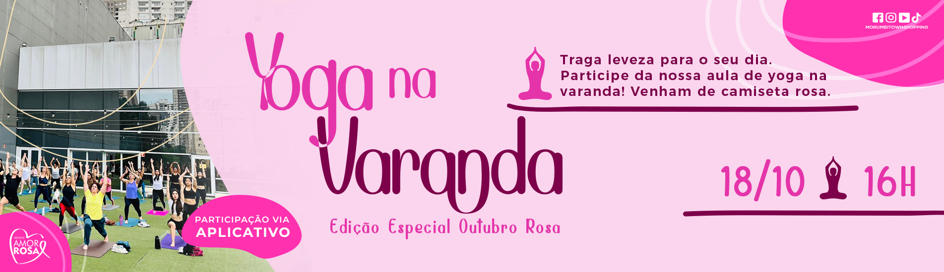 Yoga na Varanda Outubro Rosa