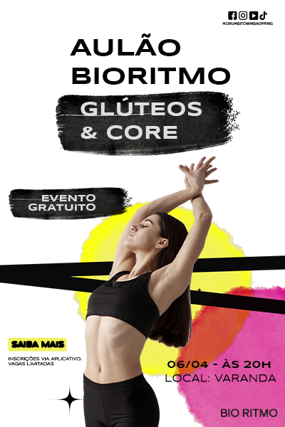 Aulão Bioritmo especial de Glúteos & Core 