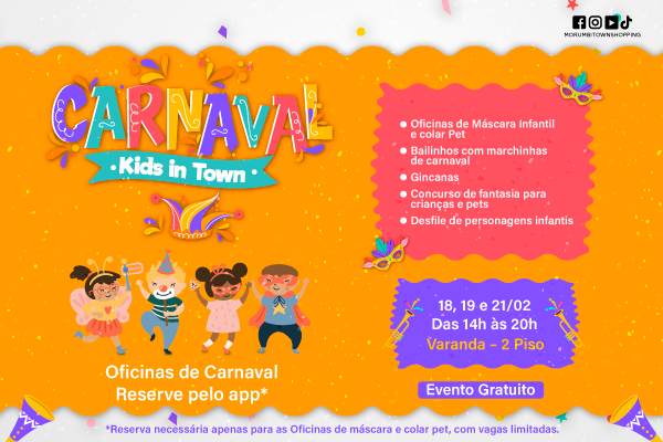 Floripa Shopping promove Bailinho de Carnaval Infantil com oficinas de  confecção de adereços e customização de abadás - Acontecendo Aqui