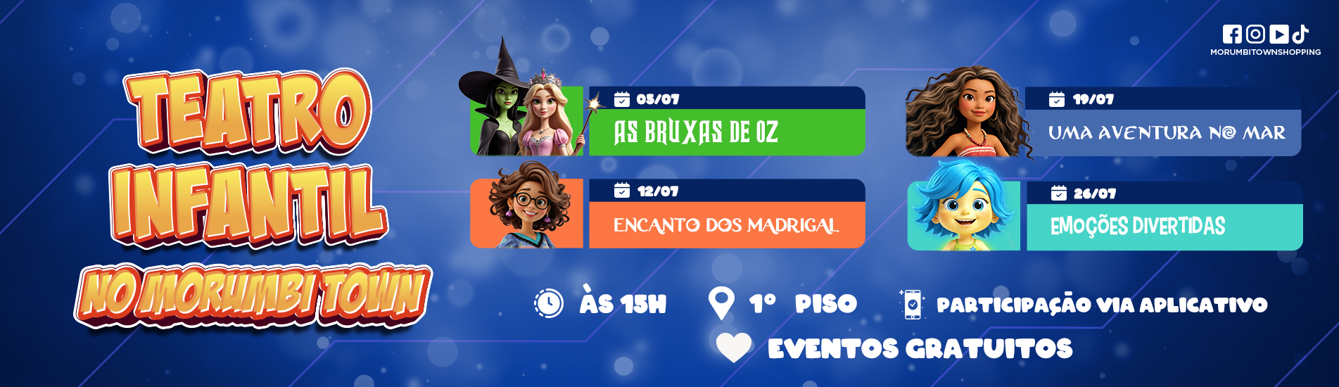 Teatros Infantis Férias Morumbi Town 
