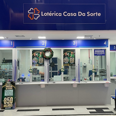 Logo da loja lotérica casa da sorte