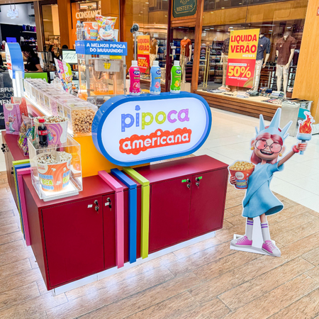 Logo da loja pipoca americana