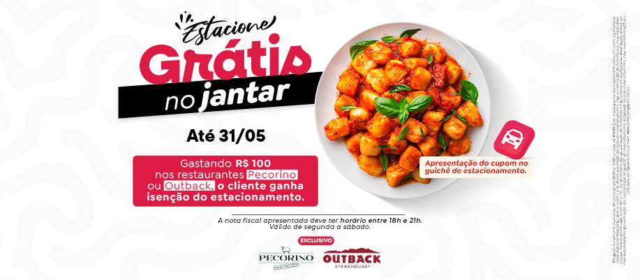 Estacione Grátis no Jantar