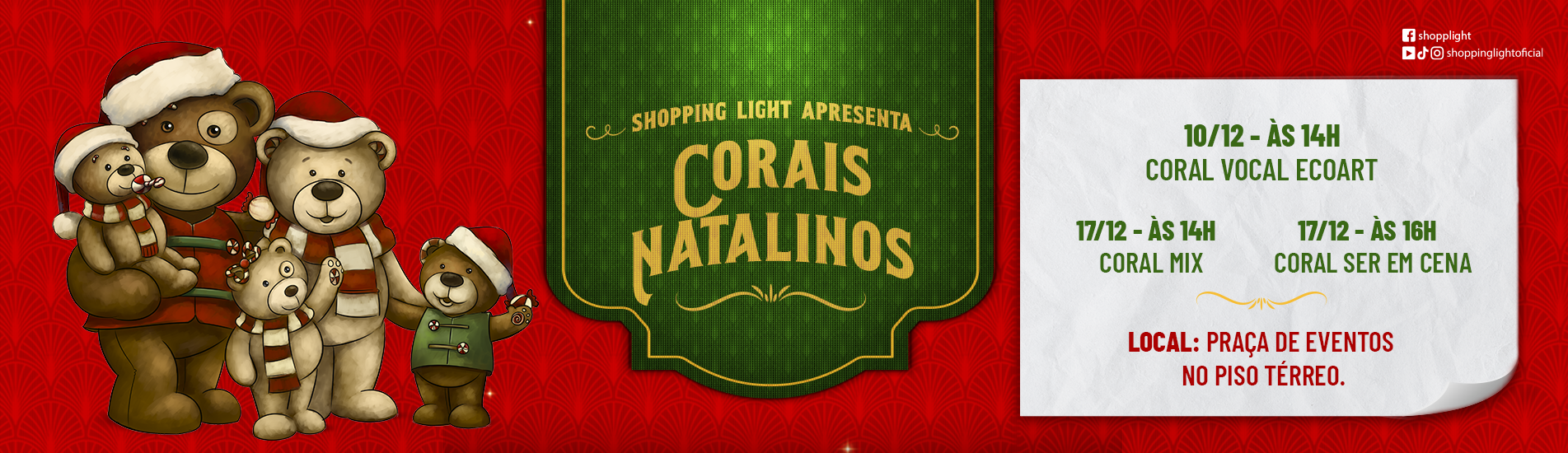 Corais Natalinos no Shopping Light