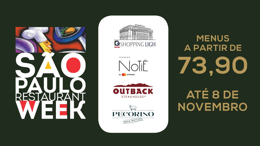 SÃO PAULO RESTAURANTE WEEK NO SHOPPING LIGHT