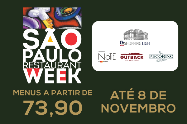 SÃO PAULO RESTAURANTE WEEK NO SHOPPING LIGHT
