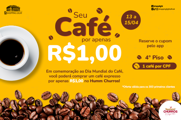 Seu café por apenas R$1,00 