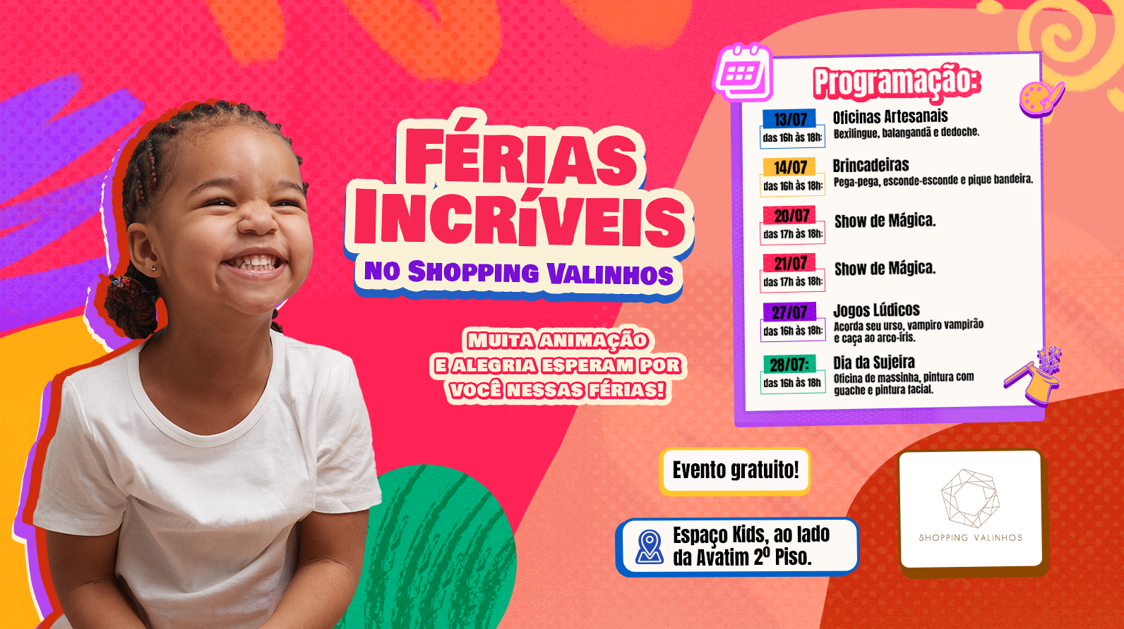 Programação Férias - Shopping Valinhos